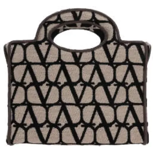 Iconographe Shopping Bag in and Black , female, Sizes: ONE SIZE - Valentino Garavani - Modalova