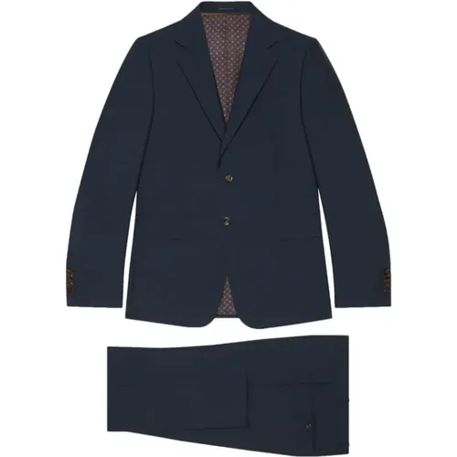Navy Two-Piece Suit , male, Sizes: L, XL - Gucci - Modalova