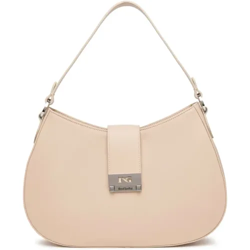 Leather Handbag for Women with Zip Closure , female, Sizes: ONE SIZE - Nerogiardini - Modalova