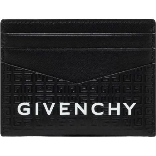 Wallets & Cardholders,Schwarze Brieftasche mit Signatur 4G Motiv,Schwarze Geldbörse mit Signaturdruck und 4G-Motiv - Givenchy - Modalova