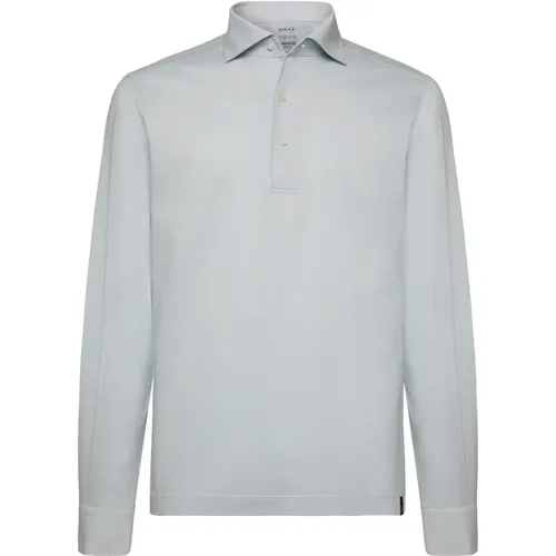 Regular Fit Polo aus japanischem Jersey,Casual Shirts,Long Sleeve Tops,Polo Shirts - Boggi Milano - Modalova