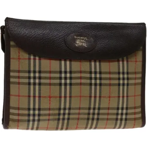 Pre-owned Canvas clutches , female, Sizes: ONE SIZE - Burberry Vintage - Modalova