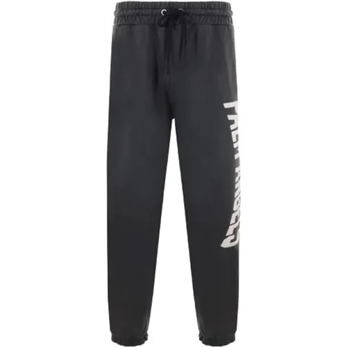Grey Jogging Trousers with Logo Print , male, Sizes: XL - Palm Angels - Modalova