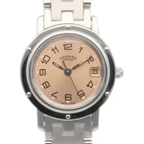 Pre-owned stainless steel gold Hermès watch , unisex, Sizes: ONE SIZE - Hermès Vintage - Modalova