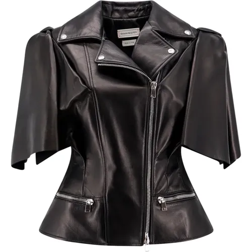 Sleeveless Leather Jacket , female, Sizes: M - alexander mcqueen - Modalova