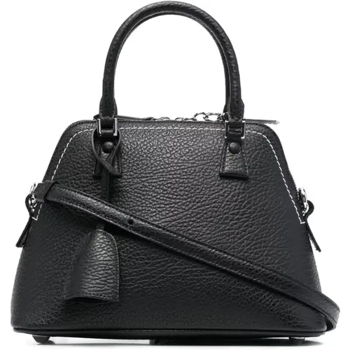 Klassische Mini Tasche aus schwarzem Kalbsleder - Maison Margiela - Modalova