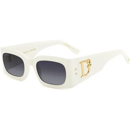 Ivory Sungles with Dark Grey Shaded Lenses , female, Sizes: 52 MM - Dsquared2 - Modalova