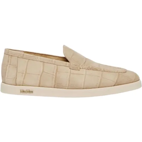 Loafer mit Krokodil-Textur , Damen, Größe: 37 EU - Max Mara - Modalova