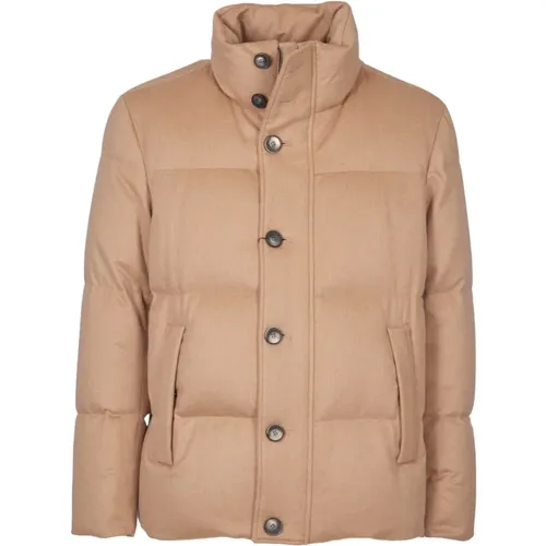 Camel Down Jacket Aw24 , male, Sizes: L, XL, M - Herno - Modalova