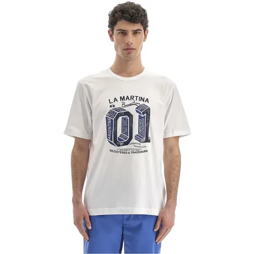 Jersey T-Shirt mit Frontdruck - LA MARTINA - Modalova