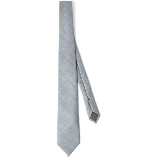 Mittelgrauer Farbiger Krawatte , Herren, Größe: ONE Size - BRUNELLO CUCINELLI - Modalova