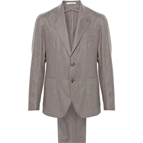 Grey Two-Piece Wool Suit , male, Sizes: XL - Tagliatore - Modalova