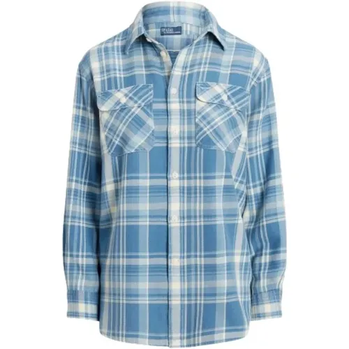 Oversize Checkered Shirt , female, Sizes: S, L - Polo Ralph Lauren - Modalova