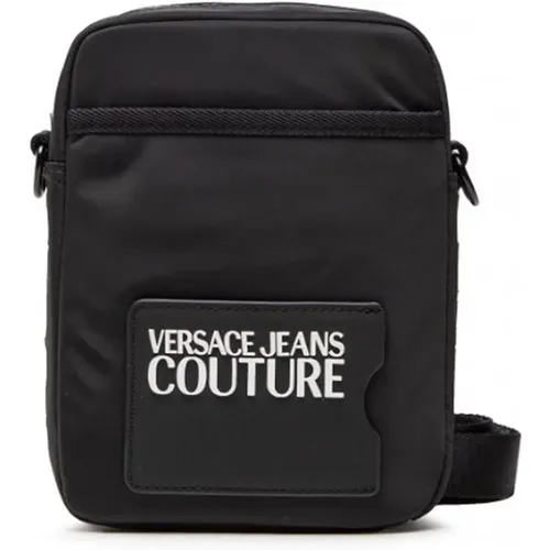 Schwarze Nylon Cross Body Tasche für Männer - Versace Jeans Couture - Modalova
