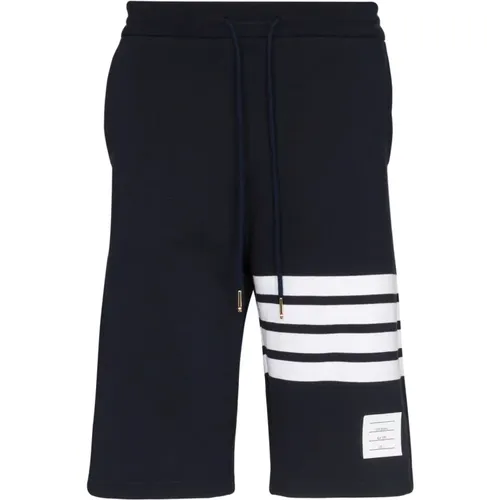 Cotton Jersey Shorts , male, Sizes: M, L - Thom Browne - Modalova