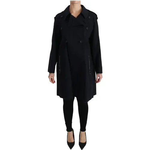 Cotton Trench Coat , female, Sizes: 3XS - Dolce & Gabbana - Modalova