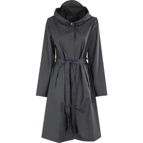 Longer Jacket in A-Line Style , female, Sizes: L, XS, M - Rains - Modalova