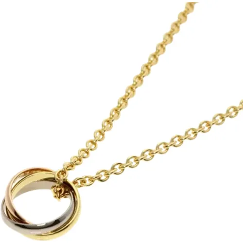 Pre-owned Gold necklaces , female, Sizes: ONE SIZE - Cartier Vintage - Modalova