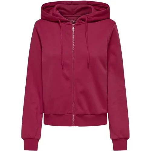 Stilvoller Kapuzenpullover mit Reißverschluss Damen - Only - Modalova