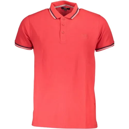 Rotes Baumwoll-Poloshirt mit Stickerei , Herren, Größe: XL - Cavalli Class - Modalova