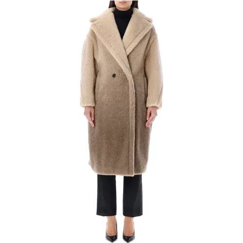 Beige Eco-Fur Coat , female, Sizes: M, XS - Max Mara - Modalova