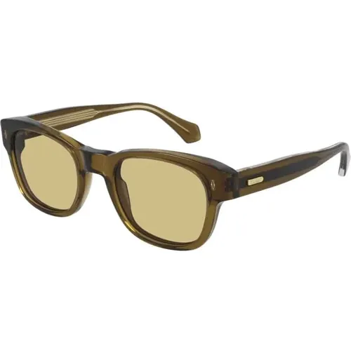 Grün-Gelbe Sonnenbrille, Stilvoll und Langlebig - Cartier - Modalova
