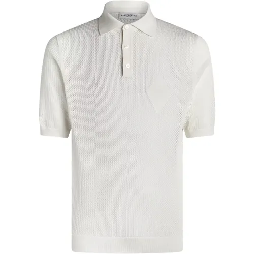 Polo-Shirt aus Baumwolle mit Diamantstickerei , Herren, Größe: L - Ballantyne - Modalova