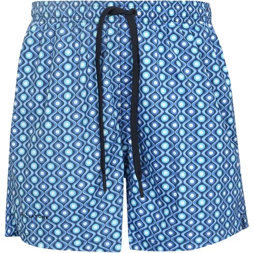 Geometric Print Swim Shorts for Men , male, Sizes: XL, S - Tagliatore - Modalova