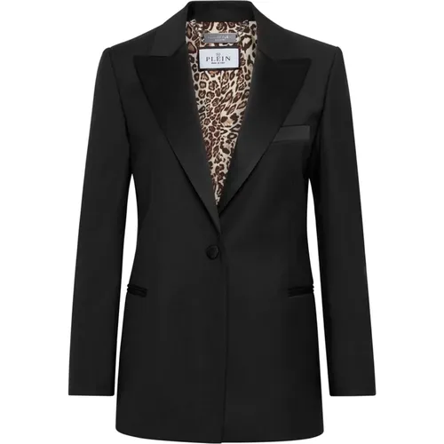 Stylish Blazer with Unique Design , female, Sizes: L, M - Philipp Plein - Modalova