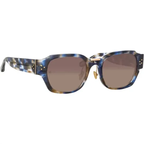 Blau Tortoise Sonnenbrille - Ramon - Linda Farrow - Modalova