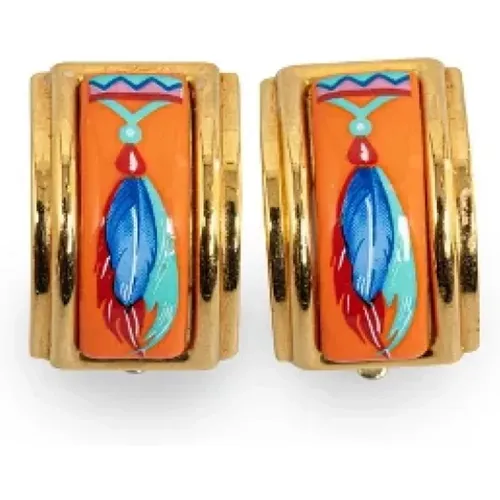 Pre-owned Metal earrings , female, Sizes: ONE SIZE - Hermès Vintage - Modalova