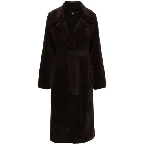 Faux-Fur Double-Breasted Coat , Damen, Größe: M - pinko - Modalova