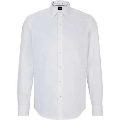 Regular Fit Baumwollhemd in Weiß , Herren, Größe: 2XL - Hugo Boss - Modalova