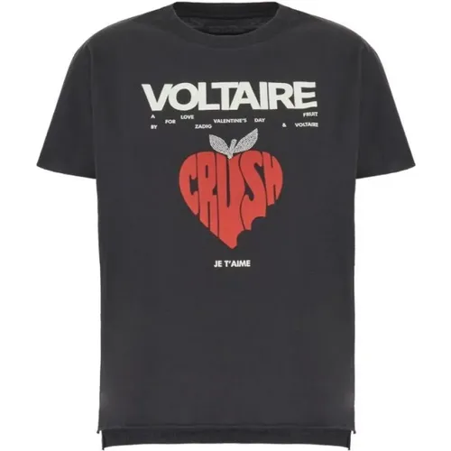 Cotton T-shirt with Crush and Concert prints , female, Sizes: M, XS - Zadig & Voltaire - Modalova