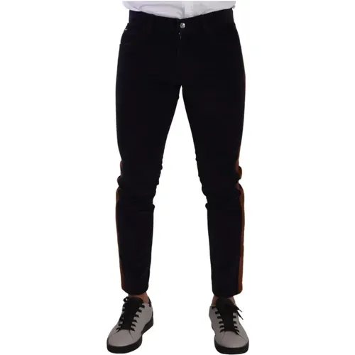 Cotton Stretch Skinny Corduroy Jeans , male, Sizes: M - Dolce & Gabbana - Modalova