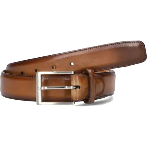 Herren Gürtel 1078 Wind Braun Leder , Herren, Größe: 105 CM - Magnanni - Modalova