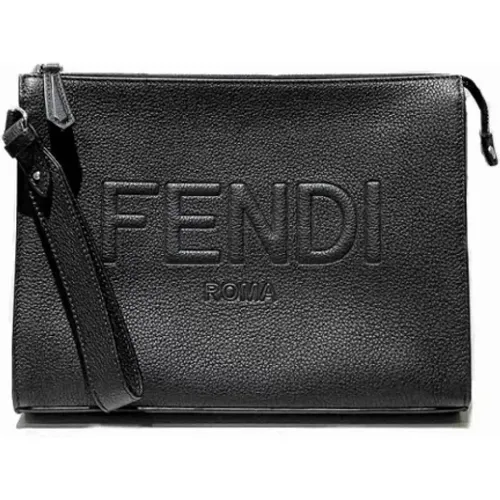 Pre-owned Leather clutches , female, Sizes: ONE SIZE - Fendi Vintage - Modalova