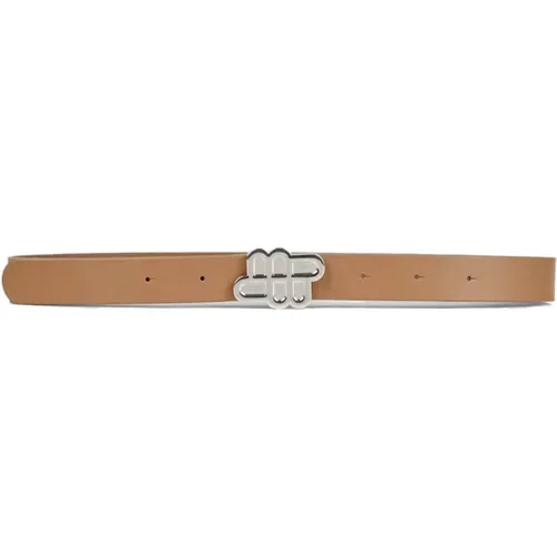 Emblem Belt 58-Camel , female, Sizes: S/M, M/L - Munthe - Modalova