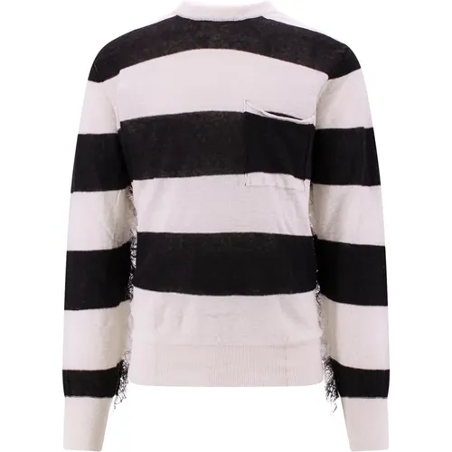 Cozy Fringed Hemp Sweater , male, Sizes: S, L - Amaránto - Modalova