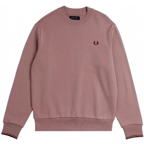 Rosa Crewneck Sweatshirt , Herren, Größe: M - Fred Perry - Modalova