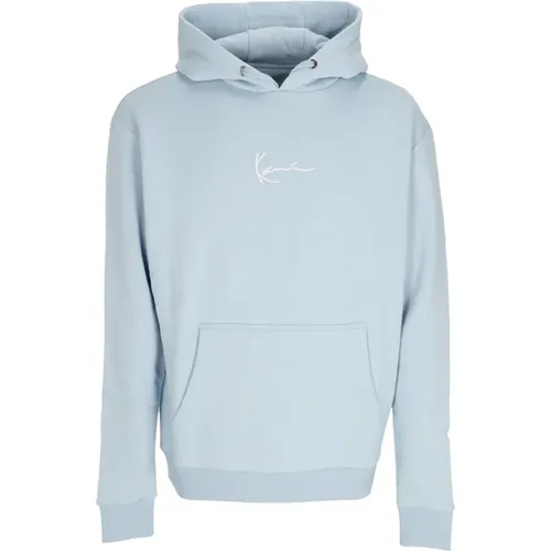 Hellblaues Hoodie mit Kängurutasche , Herren, Größe: S - Karl Kani - Modalova