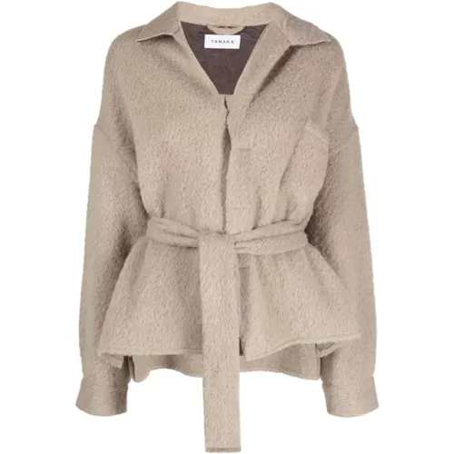 Coats , female, Sizes: L - Tanaka - Modalova