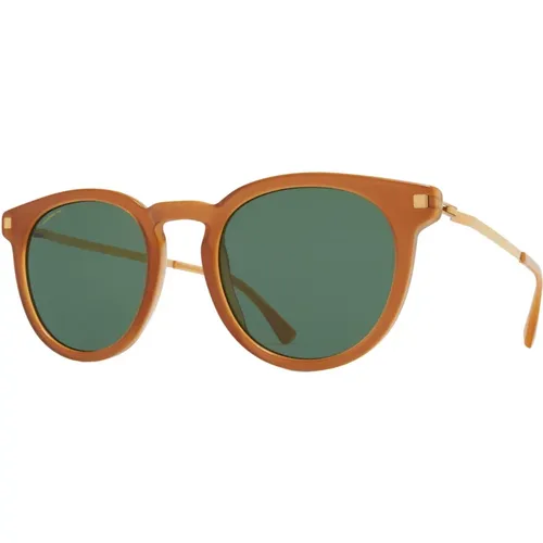 Lahti Sunglasses Brown/Gold/Green , unisex, Sizes: 50 MM - Mykita - Modalova