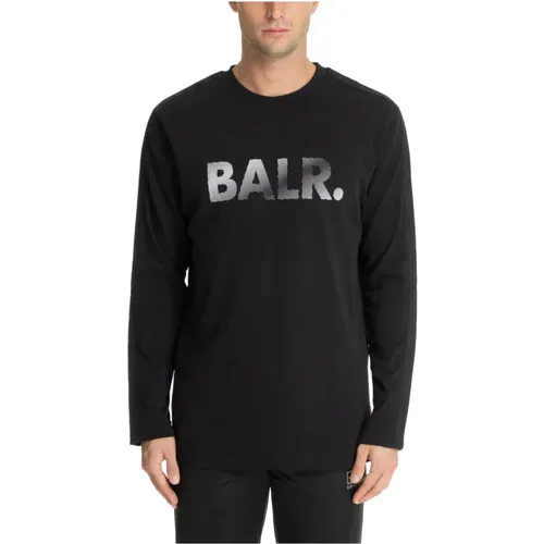 Gemustertes Logo Langarm T-Shirt , Herren, Größe: S - BALR. - Modalova