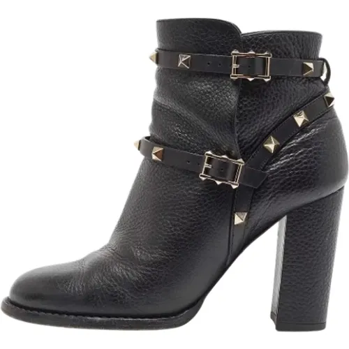 Pre-owned Leather boots , female, Sizes: 4 UK - Valentino Vintage - Modalova