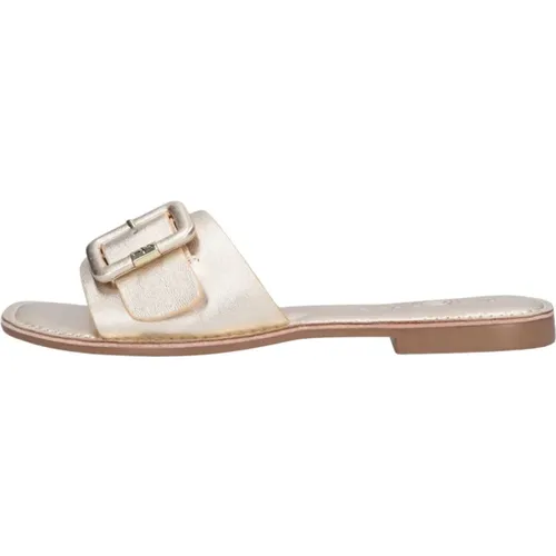 Goldene Elegante Slipper Lolli , Damen, Größe: 37 EU - Mexx - Modalova