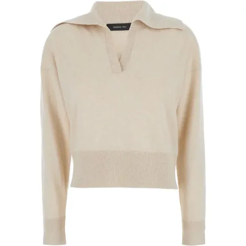 Polo Pull Sweater , female, Sizes: S - Federica Tosi - Modalova