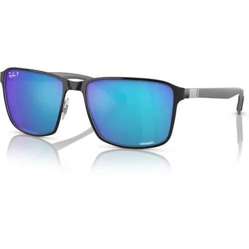 Square Polarized Sunglasses Blue Mirrored , unisex, Sizes: 59 MM - Ray-Ban - Modalova