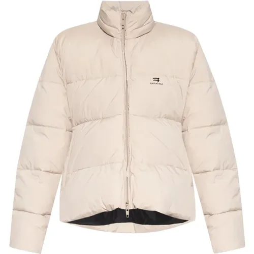 Jacket with logo , female, Sizes: S - Balenciaga - Modalova