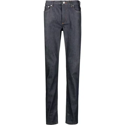 Blaue Baumwoll Gerades Jeans Indigo , Herren, Größe: W30 - A.P.C. - Modalova